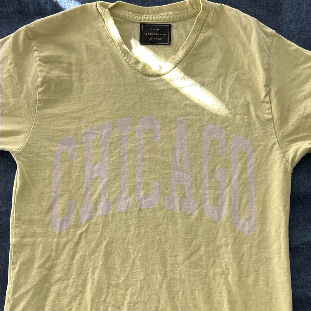 Retro Brand Light Yellow Chicago Tee
